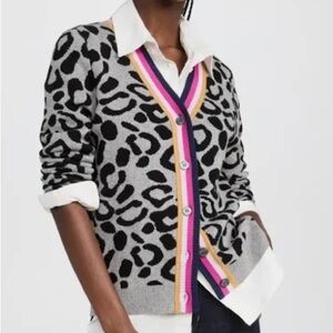 Kule The Cat Leopard Intarsia Cardigan